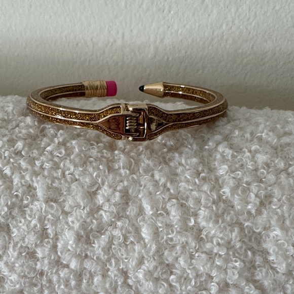 Betsey Johnson Gold and Pink Pencil-Inspired Bracelet - Picture 3 of 8